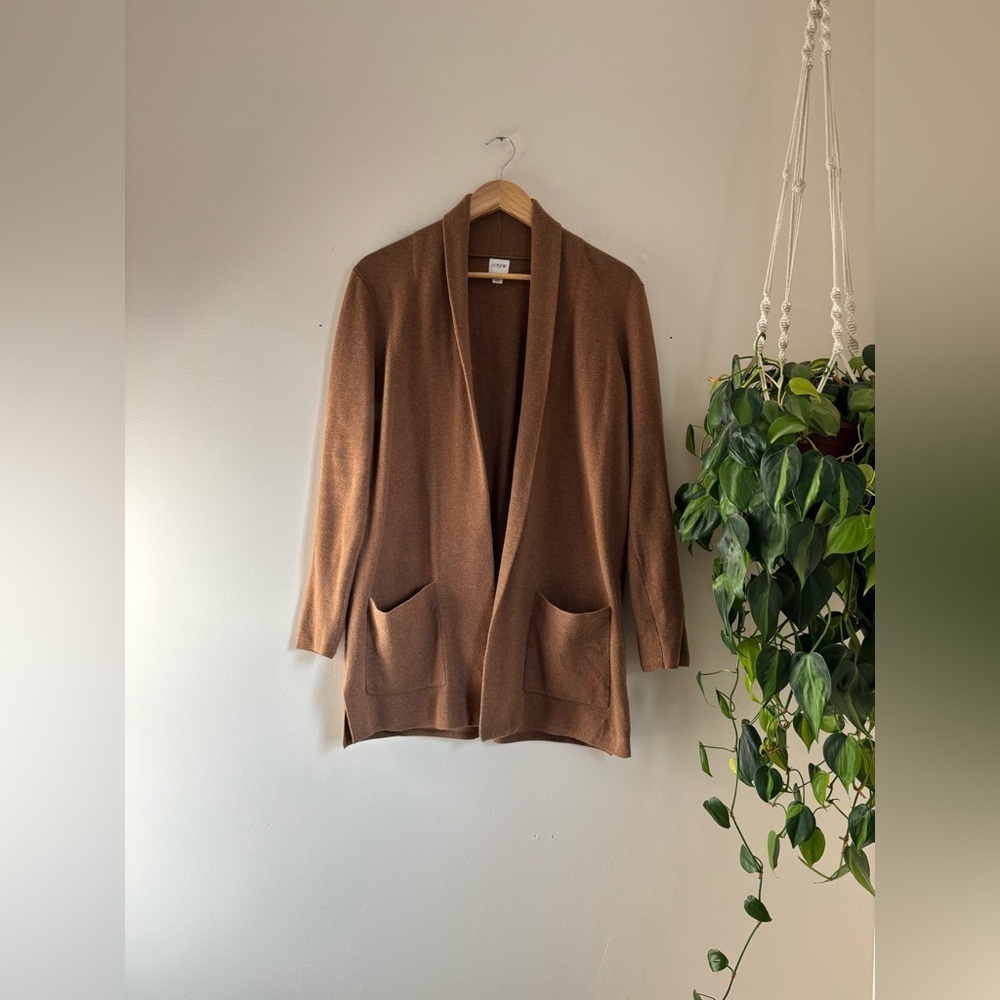 J. Crew Chelsea Sweater Blazer Cardigan In Heather Caramel - Picture 3 of 9